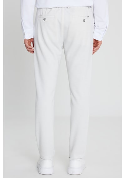 AC&Co / Altınyıldız Classics Erkek Tas 360 Her Yöne Esneyen Slim Fit Dar Kesim Beli Bağlamalı Armürlü Casual Pantolon Tas