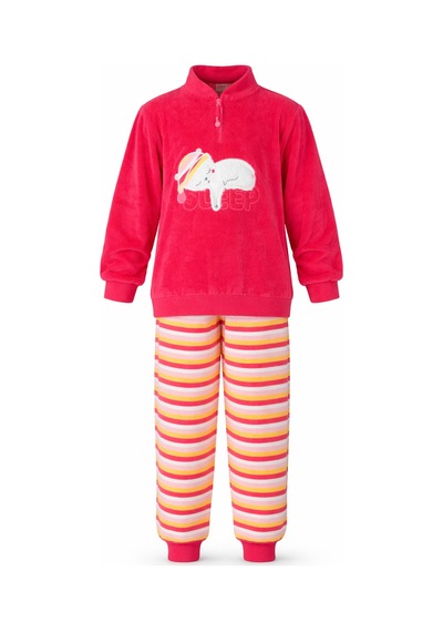 Kız Çocuk Kadife Pijama Takımı 1668 Fuşya Fuşya