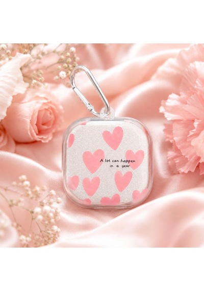 Samsung Galaxy Buds 4 / Buds 4 Pro İle Uyumlu Heartmessage Kalp Desenli Şeffaf Kulaklık Kılıfı Simli Görünümlü, Metal Karabinalı, Baskılı Koruyucu Kulaklık Kabı Samsung Galaxy Buds 4 / Buds 4 Pro İle Uyumlu Heartmessage Kalp Desenli Şeffaf Kulaklık Kılıfı Simli Görünümlü, Metal Karabinalı, Baskılı Koruyucu Kulaklık Kabı