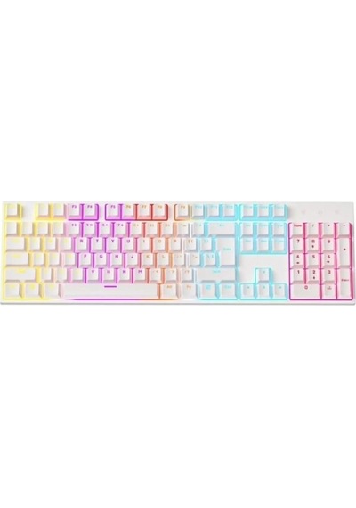Miaxtreme Beyaz Rgb Kırmızı Switch Q Gaming Tam Mekanik Kablolu Oyuncu Klavyesi Bkb4