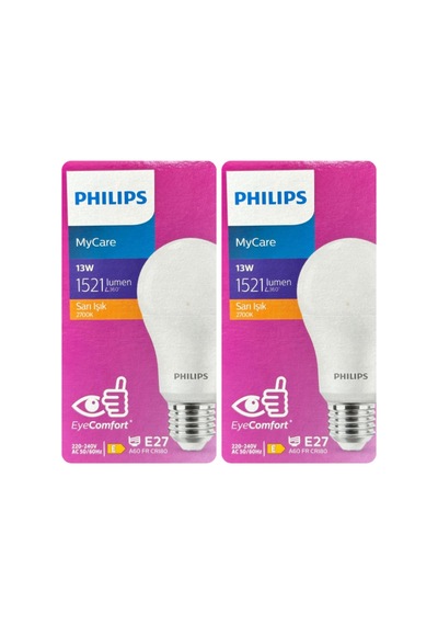 Mycare 13w Sarı Işık E27 Duylu Led Ampul, 2 Adet Diğer