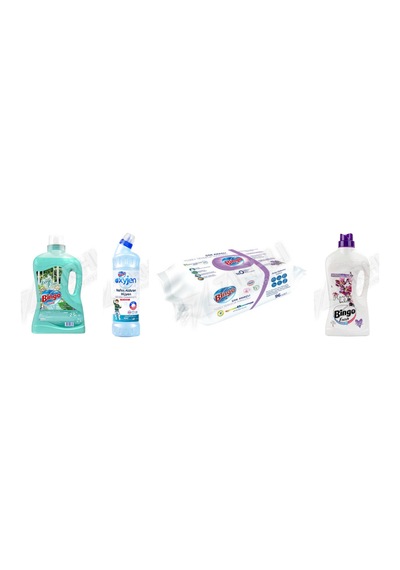 Bingo Yüzey Tem. Fresh 2.5 Lt + Oksi Jen 750 Ml + Yüzey Tem.havlusu 96'lı + Yüzey Tem. Fresh 2.5 Lt 4'lü Set Diğer
