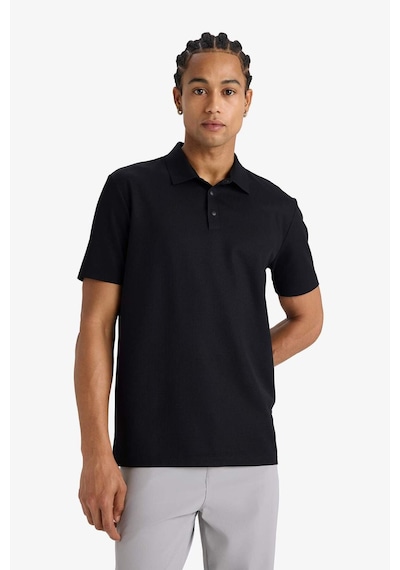 Defacto Defactofit Standart Fit Polo Yaka Sporcu Kısa Kollu Tişört E9351ax25aubk81 SIYAH