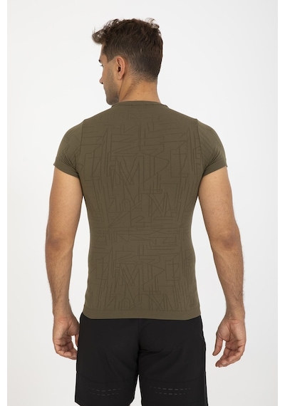 Maraton Active Slimfit Erkek Bisiklet Yaka Kısa Kol Koşu Haki T-Shirt 821075-Haki