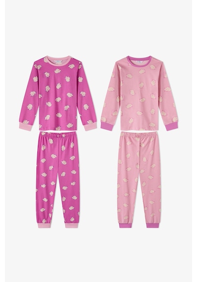 Penti Kız Çocuk Pembe Capycorn Pamuklu Uzun Kollu 2li Pijama Takımı