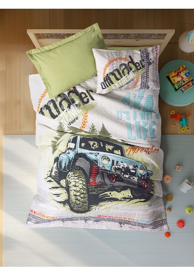 Cotton Box Junior Tek Kişilik Complete Set Adventure Yeşil