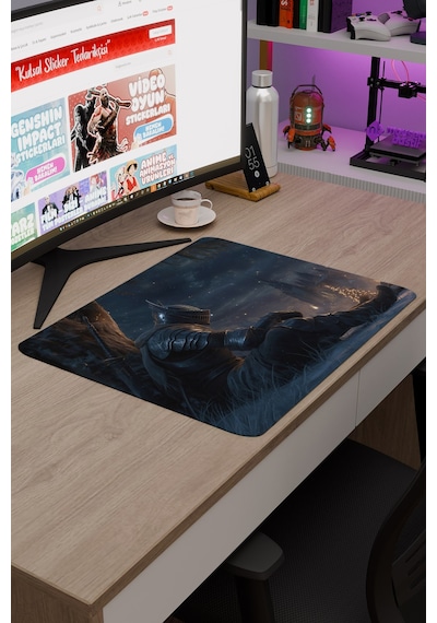 Dark Souls Kaymaz Dikişli Kauçuk Oyuncu Mousepad V5 - 48x40 Xl Gaming Mouse Pad Fare Altlığı