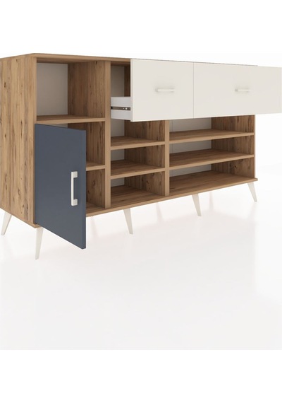 Kronos Konsol 6 Raflı 2 Çekmeceli Tek Kapaklı 176x59x99 Çam-antr Çam-antrasit/aytaşı Kronos Konsol 6 Raflı 2 Çekmeceli Tek Kapaklı 176x59x99 Çam-antr Çam-antrasit/aytaşı