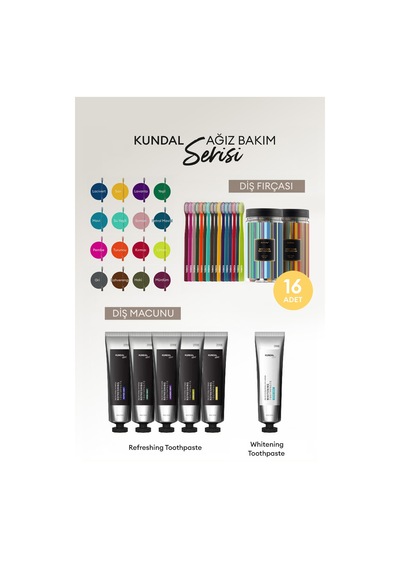 Diş Fırçası - Yumuşak Soft Kundal Deep Clean Toothbrush Soft Type 16 Set Çok Renkli