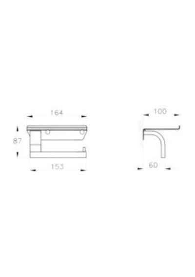 VitrA Arkitekta A44444 Etajerli Tuvalet Kağıtlığı Krom
