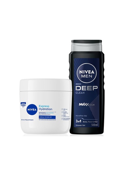 Lexroo Men Erkek Deep Dimension Banyo Duş Jeli 500ml Ve Yoğun Nemlendirici El Ve Vücut Bakım Kremi Diğer