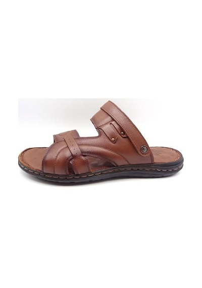 Güvener Büyük Numara Erkek Sandalet Ct4387 Taba Siyah