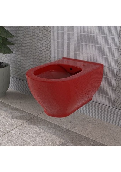 Lucco Garcia 53 CM Kanalsız Asma Klozet Kırmızı