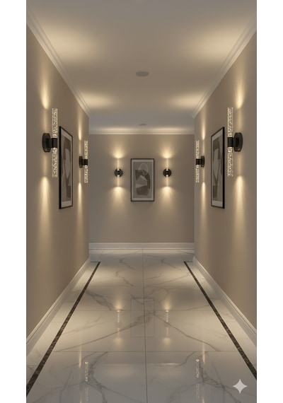 Bhbackhome Bubbleflux Şık Tasarım Modern Ledli Aplik 40 Cm Elektrikli Antrasit