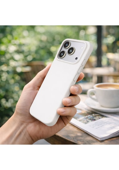 Apple Uyumlu iPhone 17 Pro Max / 18 Pro Max Kılıf Renkli Lansman İçi Kadife Yumuşak Kamera Yükseltili Silikon Beyaz - / 18 Pro Max