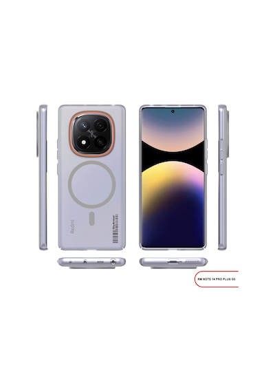 Redmi Note 14 Pro Plus 5g Magsafe Uyumlu Mat Sert Klein Kılıf Turuncu