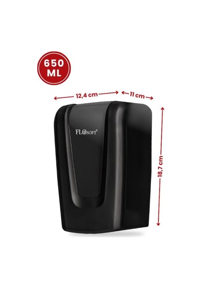 F089 Sıvı Sabunluk Ve Dezenfektan Verici Siyah 650 Ml Siyah