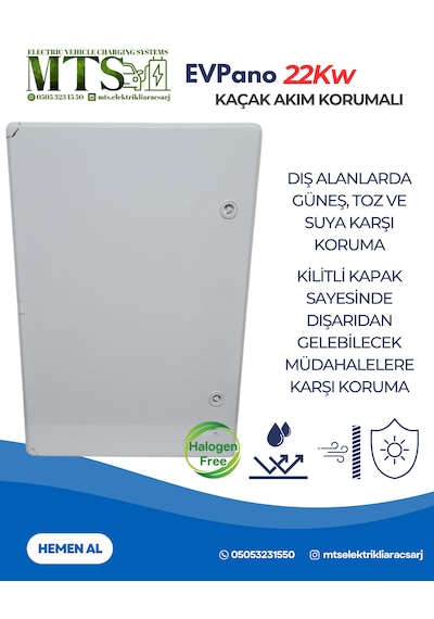 22kW Trifaze Viko IP66 Kilitlenebilir Kombinasyon Kutusu Panosu  Kaçak Akım Röleli 5x32A 22 kw Taşınabilir Elektrikli Araç Şarj Cihazları için