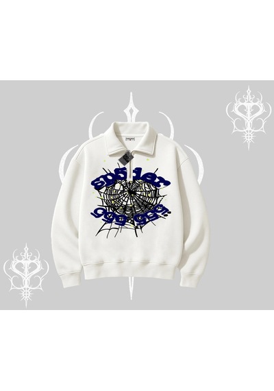 Startmore Beyaz Yarım Fermuarlı Sweatshirt Sp55der Beyaz