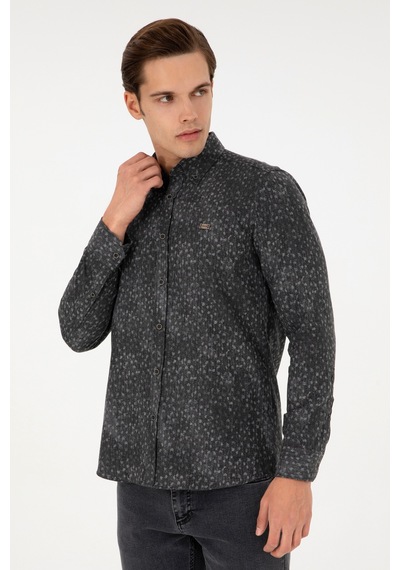 U.s. Polo Assn. Erkek Antrasit Gömlek Desenli 50293958-vr006 Antrasit