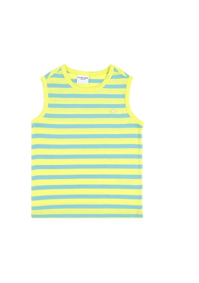 U.S. Polo Assn. Kız Çocuk Fıstık Yeşili Bisiklet Yaka Kolsuz Tişört 50288431-VR087