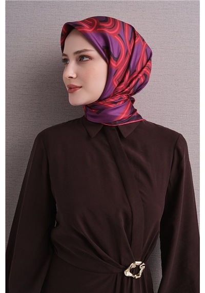 Armine Saf İpek Twill Eşarp 9614d 01 Çok Renkli