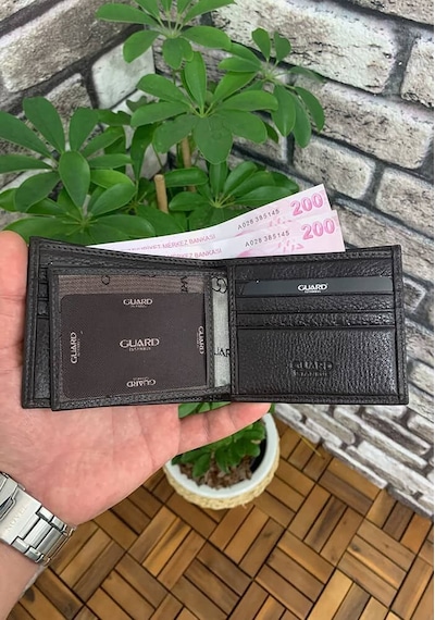 Guard Kahverengi Hakiki Deri Tek Pisotlu Yatay Model Klasik Erkek Cüzdan // Grd260701wt1115 Diğer