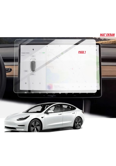 Tesla Model Y Juniper Multimedya Ve Arka Ekran Uyumlu Mat Ekran Koruyucu