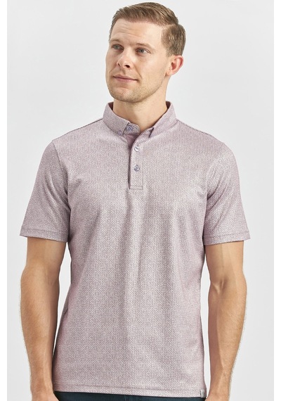 Lila Desenli Merserize Düğmeli Yaka Garnili Pamuklu Casual Slim Fit Dar Kesim Tişört 1011240164 Lila Lila Desenli Merserize Düğmeli Yaka Garnili Pamuklu Casual Slim Fit Dar Kesim Tişört 1011240164 Lila