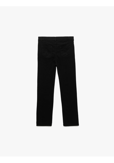 Koton Cepli Düğme Detaylı Düz Paça Pamuklu Pantolon Siyah 6wkg40017aw Siyah Koton Cepli Düğme Detaylı Düz Paça Pamuklu Pantolon Siyah 6wkg40017aw Siyah