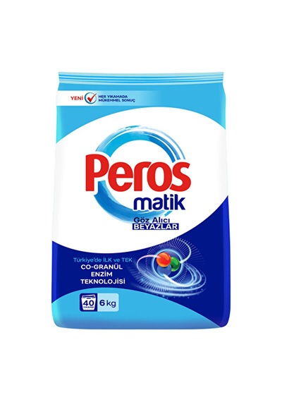4 Adet Peros Çamaşır Deterjanı 6 Kg Beyazlar