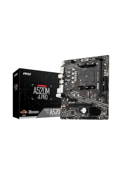 Msı A520m-a Pro Am4 Ddr4 Bellek 4600 Oc Dvı Hdmı M.2 Usb3.2 Matx
