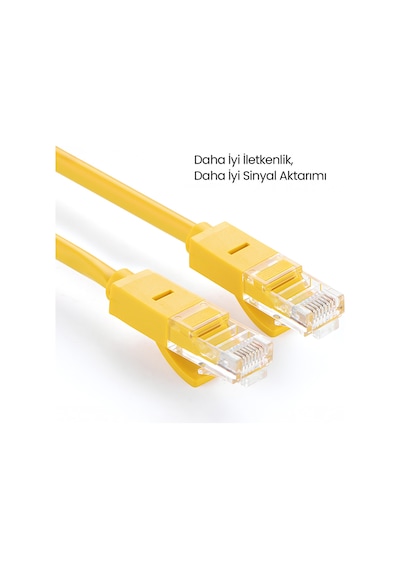 Ugreen Cat5e Ethernet Kablosu, 2 Metre, Sarı, 11231