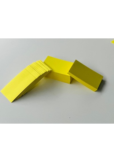 Sarı Boş Kelime Kartları Etiket 5x8cm 100 Adet Boş Kart Boş Kartvizit