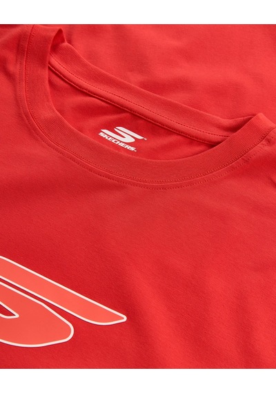 Skechers M Relax Fit Faded S T-shirt Erkek Kırmızı S2620109-0120