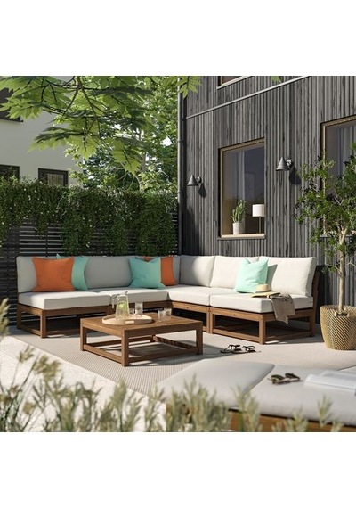 Ikea Nämmarö Bahçe Koltuğu Oturma Bölmesi, Açık Kahverengi, 81x81 Cm