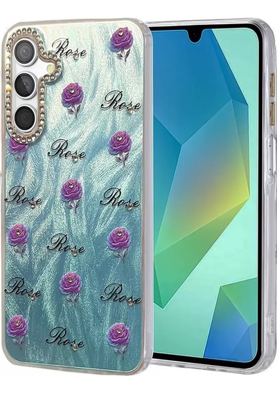 Newface Samsung Galaxy A14 4g Kılıf Blade Aynalı Desenli Kapak - Desen 9 Mavi