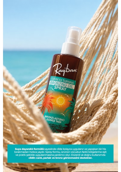 Rayban Express Tanning Bronzing Oil Spray Bronzlaştırıcı Güneş Yağı Spreyi 150 Ml
