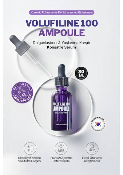 Derma Factory Volufilin İçeren Dolgunlaştırıcı, Konsantre Serum Derma Factory Volufilin 100