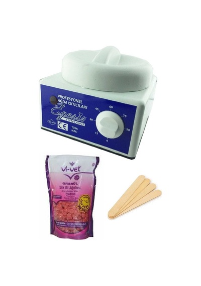 Sir Ağda Makinesi +pudralı Soyulabilen Boncuk Ağda + Spatula Seti