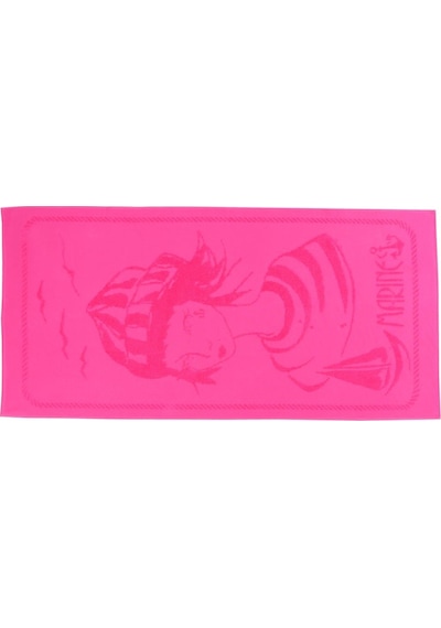 Anemoss Denizci Kız Plaj Havlusu Pembe 140x70 Cm
