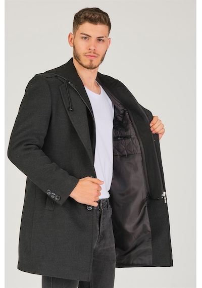 Plt8406 Dewberry Erkek Palto-Antrasit