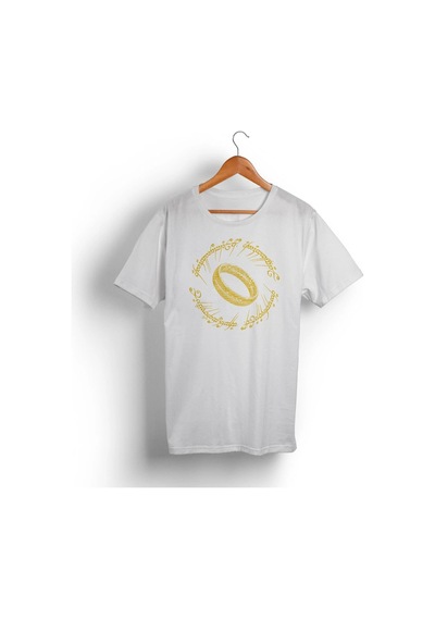 Tarzsokak The Lord Of The Rings Ring Unisex Tişört Beyaz