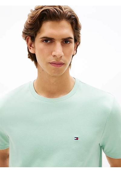 Tommy Hilfiger Ess Seasonal Reg Fıt Solıd Tee Erkek Yeşil T-shirt - Mw0mw39995