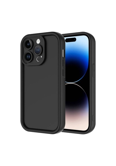 Apple Uyumlu iPhone 14 Pro Kılıf Kamera Korumalı Zore Ananas Kapak Siyah