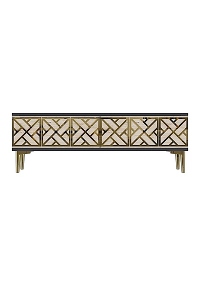 Tsa1238atg - Arextv120 Tv Stand, Tv Sehpası Antrasit - Traverten - Gold 120cm Tsa1238atg - Arextv120 Tv Stand, Tv Sehpası Antrasit - Traverten - Gold 120cm