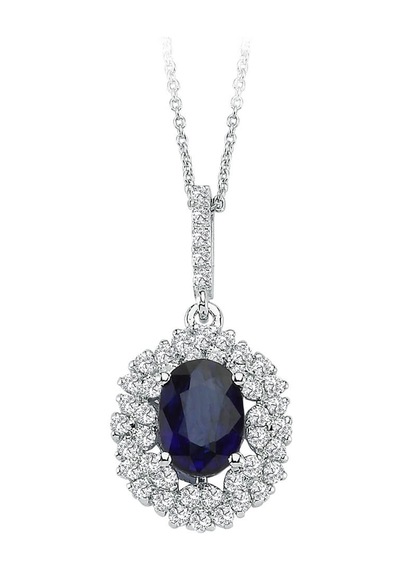 Sirius 0.37 Karat Pırlanta Ve Safir Kolye 0823P0028