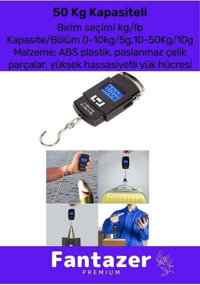 Seyahat Bavul Ağırlık Tartı Dijital Çok Amaçlı Taşınabilir Bagaj Tartısı Max 50 Kg Çok Renkli