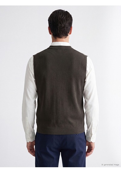 Lcwaıkıkı Classic Yeşil Regular Fit V Yaka Erkek Triko Yelek