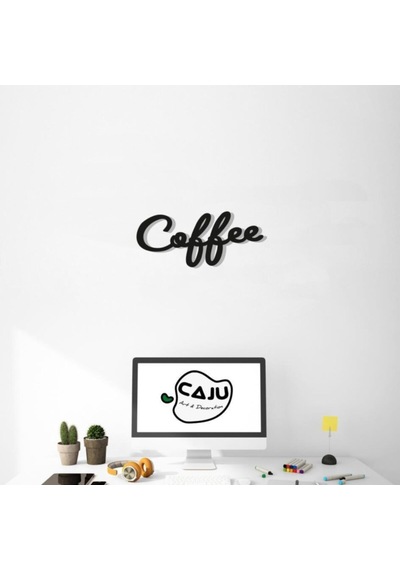Dekoratif Coffee Kahve Yazısı Ahşap Duvar Dekoru Tablo